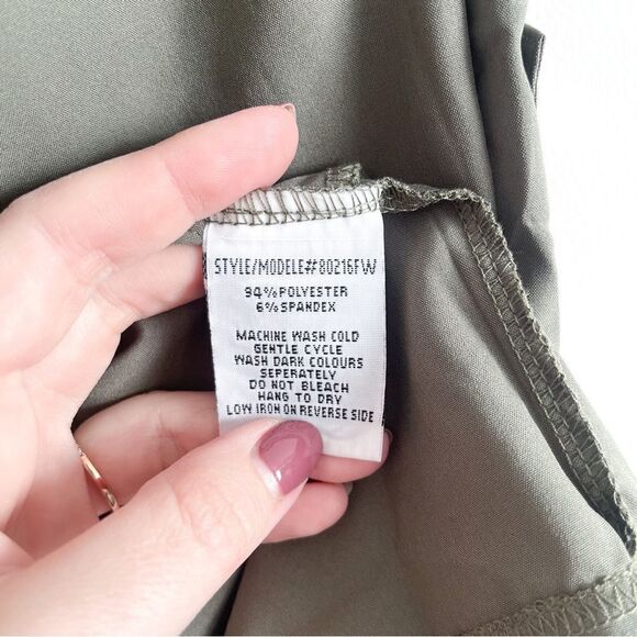 Majora Jacket Waterfall Front Lightweight Green Women's L Adjustable Belt NWT - Picture 6 of 9